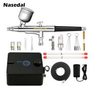 Nasedal Airbrush Kit with Dual-Action Airbrush and LED Display