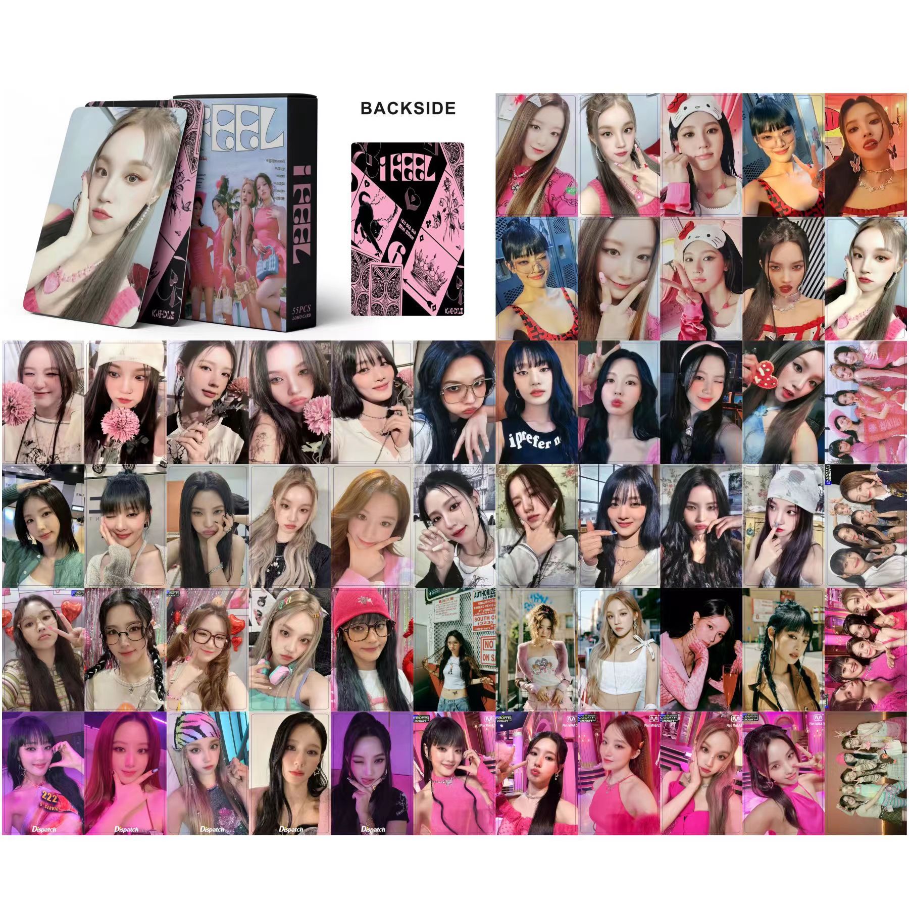 55pcs/set G Idle Lomo CardS 2022 G Idle World Tour Album Photocard