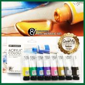 bnesos Metallic Acrylic Paint Set - 8 Colors