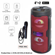 HiFi Karaoke Wireless Stereo Portable Bluetooth Speaker with Disco Light