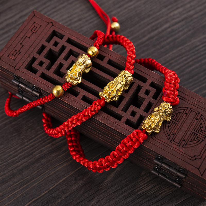 Lucky Red String Bracelet for Wealth and Prosperity