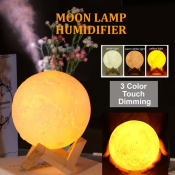 Moon Lamp Air Humidifier with LED Night Light and Aromatherapy