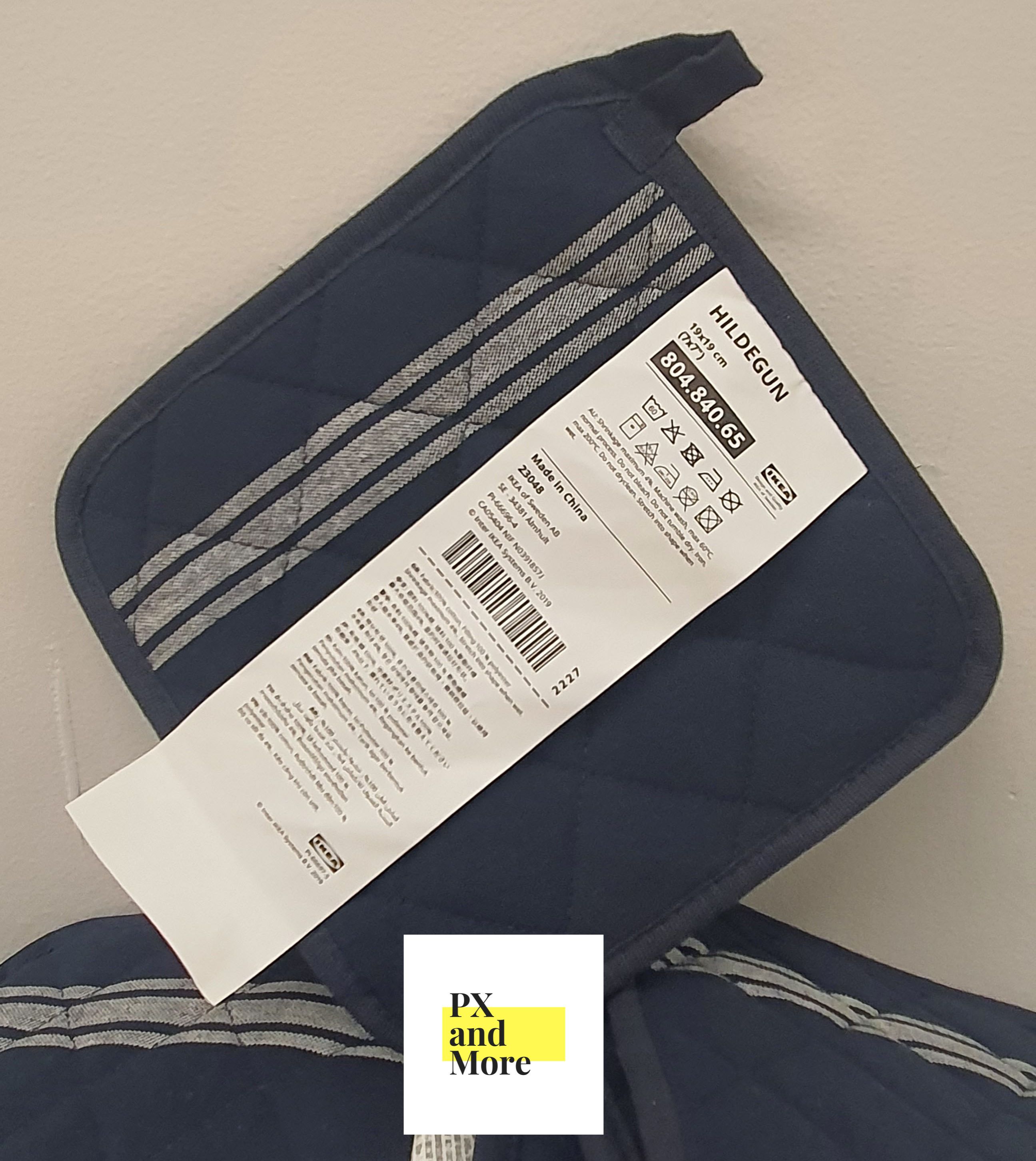HILDEGUN Pot holder, blue, 7x7 - IKEA