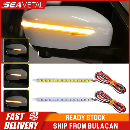 Seametal Car Side Mirror Signal Lights 12V Led Flowing Strip Indicator Streamer Lamp Daytime Running Striplights