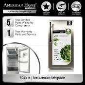 American Home 5.3 cu. ft. Semi-Automatic Refrigerator