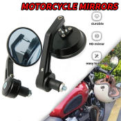 Pinph Motorcycle Side View Mirror - Universal Round Bar End