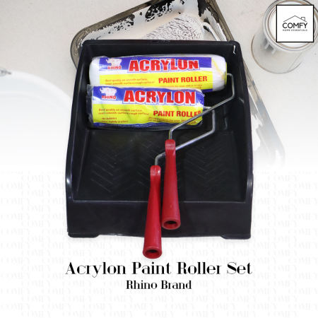 Rhino Acrylon Cotton Paint Brush Roller Set