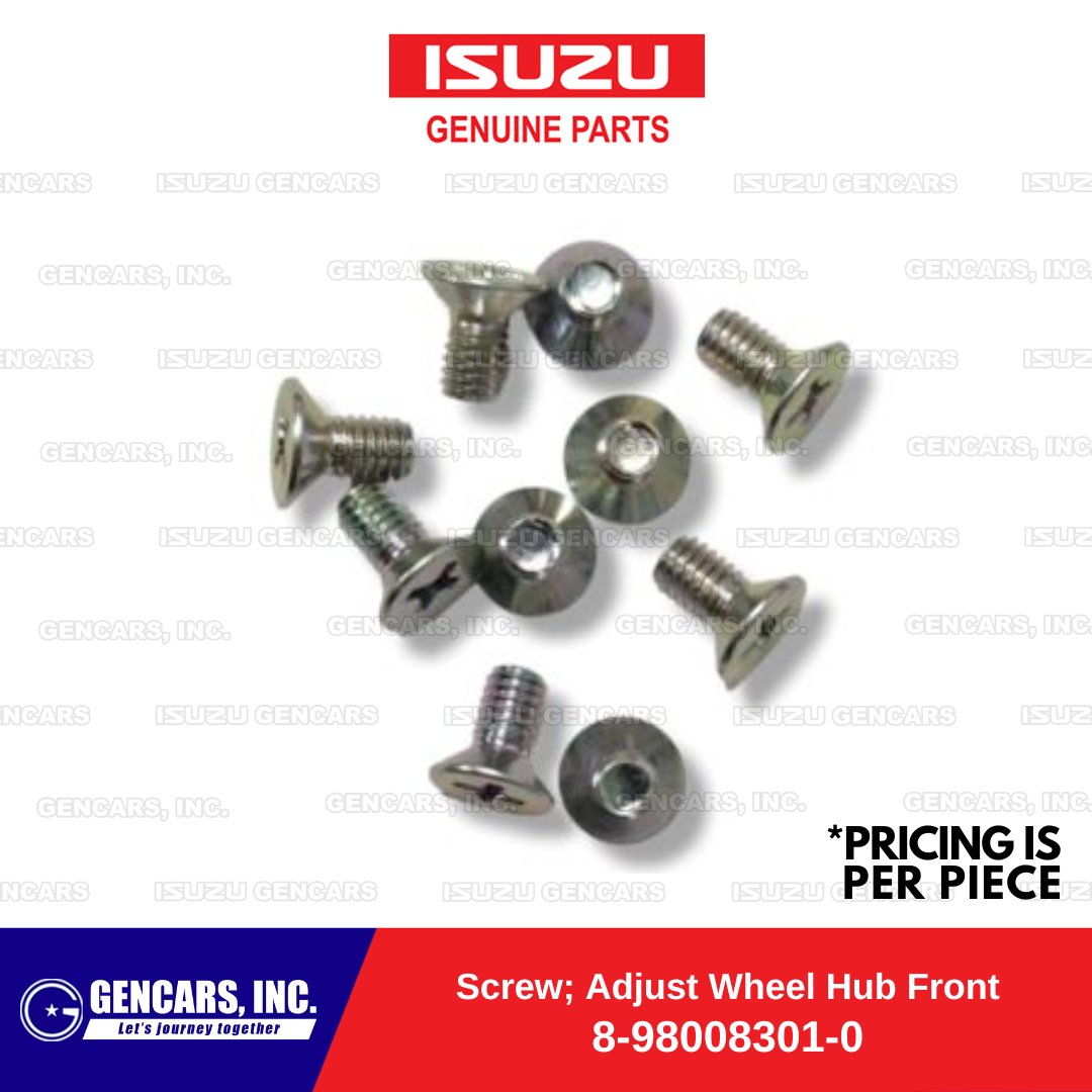 Isuzu Screw; Adjust Wheel hub Front for Alterra/ Dmax 2004-2021 (8