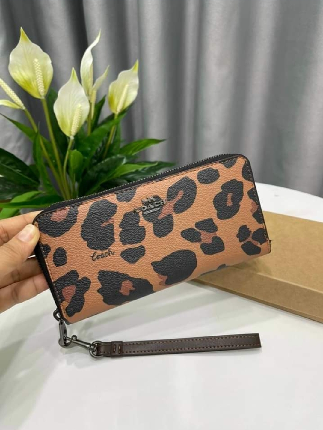 Leopard on sale coach wallet