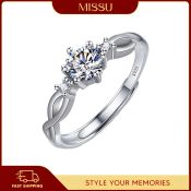 Missu 925 Silver Infinity Promise Ring for Women