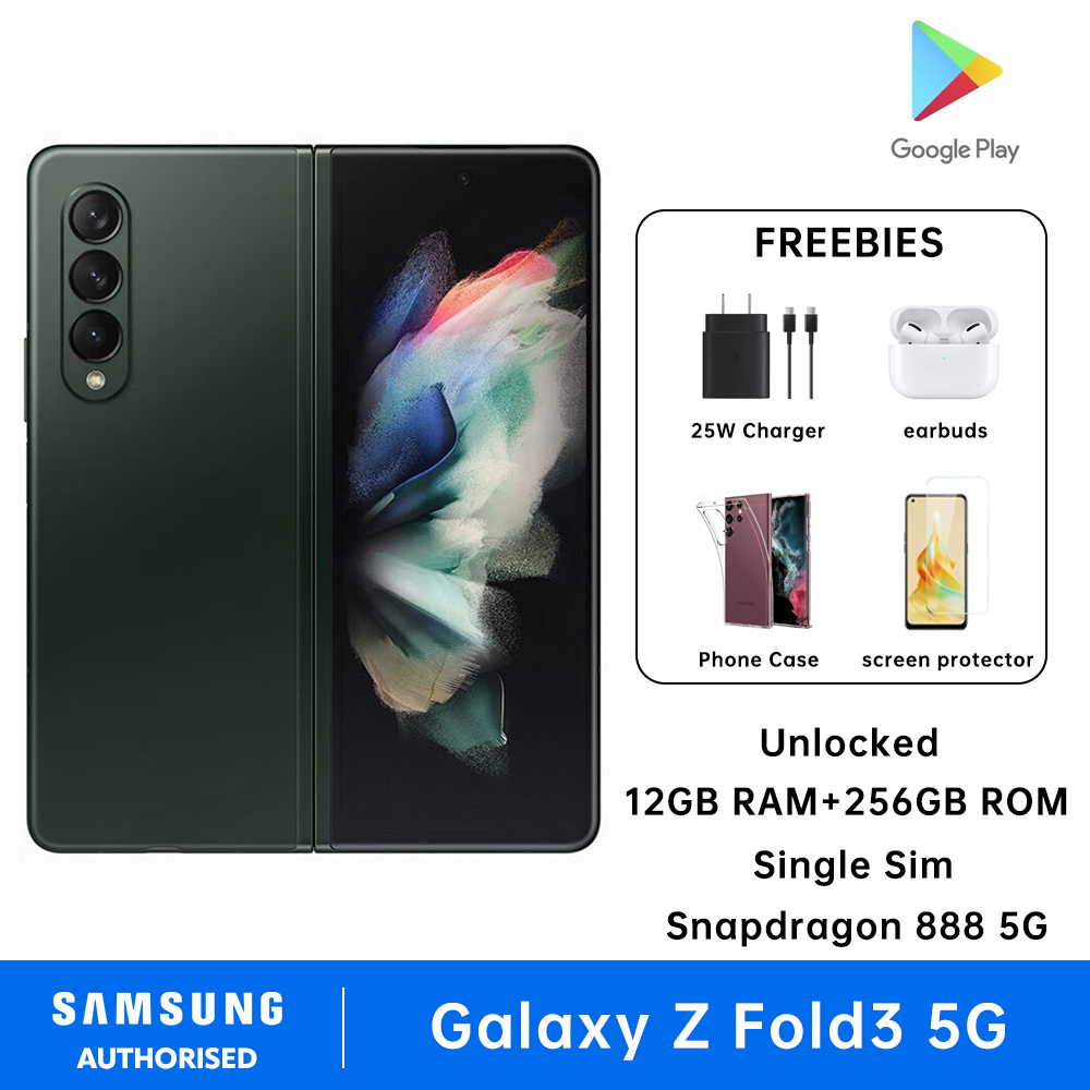 Samsung Galaxy Z Fold3 5G Smartphones 12GB RAM + 256GB ROM 7.6" Foldable AMOLED NFC Snapdragon 888 Original Cell Phone US Version