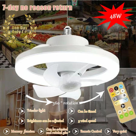 Multipurpose Rotatable Ceiling Fan with LED Lights and Remote Control