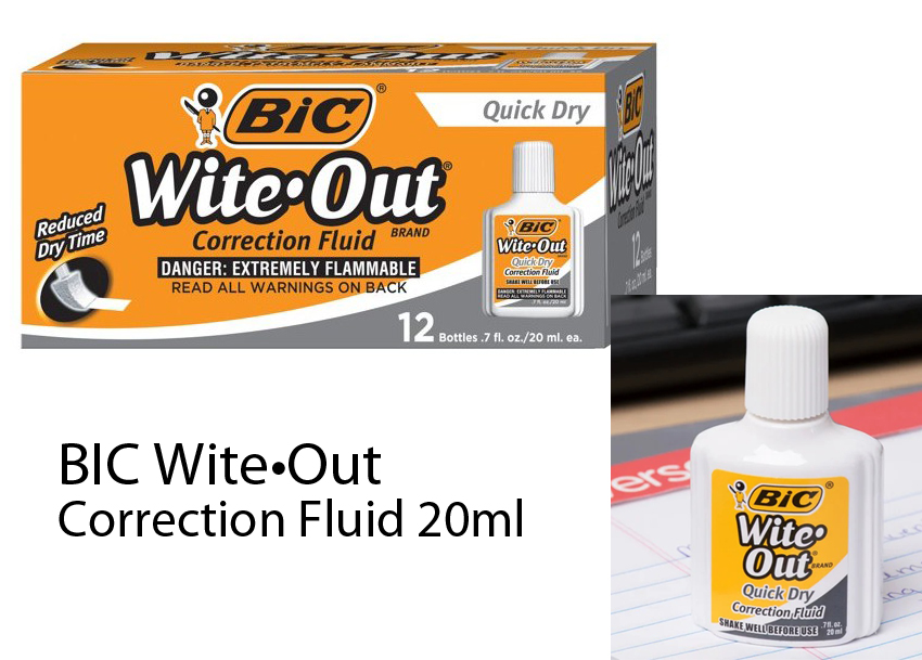 BIC Wite-Out Quick Dry Correction Fluid White