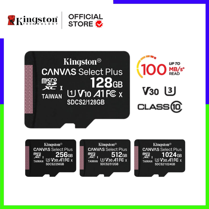 Kingston Canvas Select Plus SD Card, 128GB-1TB, Android A1