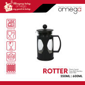 Omega French Press Coffee & Tea Maker with Stainless Steel Filter