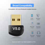 Bluetooth 5.0 USB Adapter for Wireless Audio - 