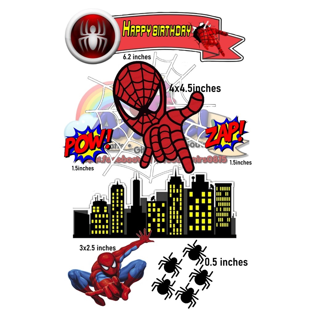 Personalise Spider-Man Super hero cake Topper - MEG cookie cutters