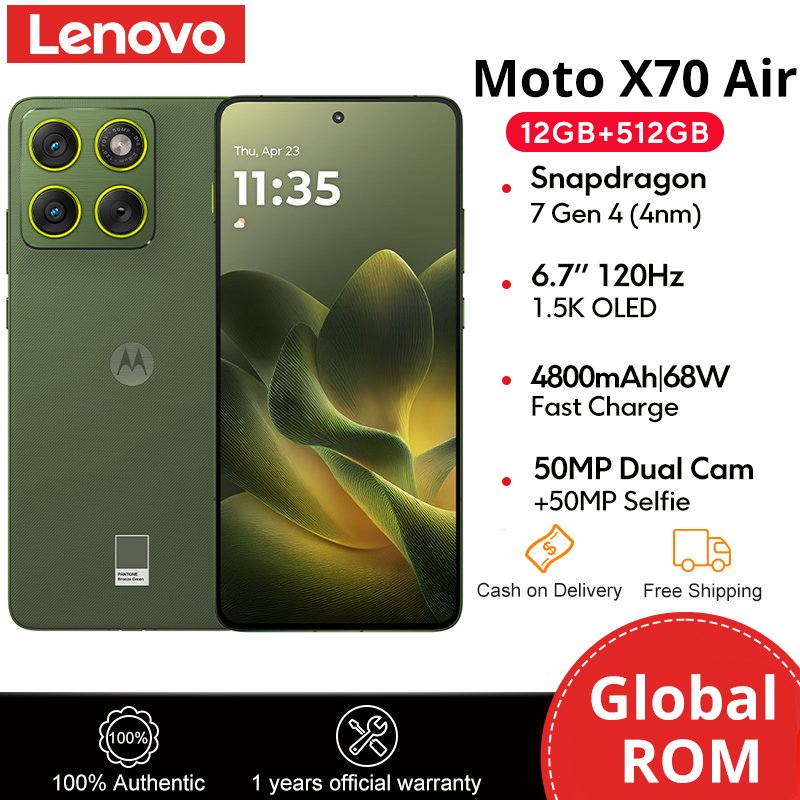 Motorola X70 Air 5G Smartphone 6.7" 1.5K OLED 120Hz Snapdragon 7 Gen4 4800mAh 68W Fast Charge 50MP Camera Global ROM - Image 4