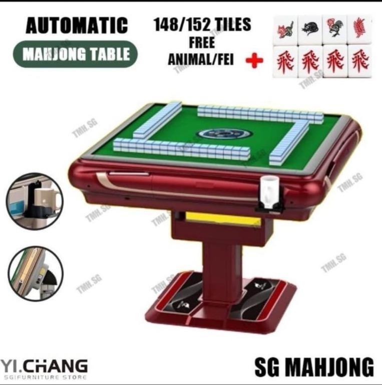 Foldable Electric Mahjong Table - Champagne Gold (Brand name not available)
