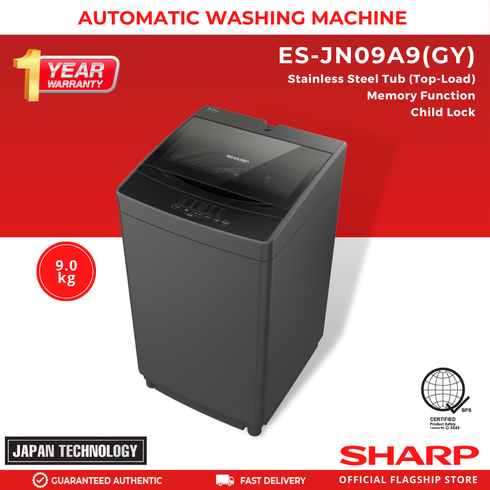 Sharp ES-JN07A9(GY) 7.0Kg. Fully Automatic Top Load Washing Machine Washing  Dish Machine Price 7 Cu Ft Washing Machine - Lazada | Lazada PH