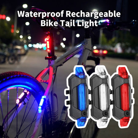 LONGGO Rechargeable Bike Tail Light Waterproof Blinker for MTB