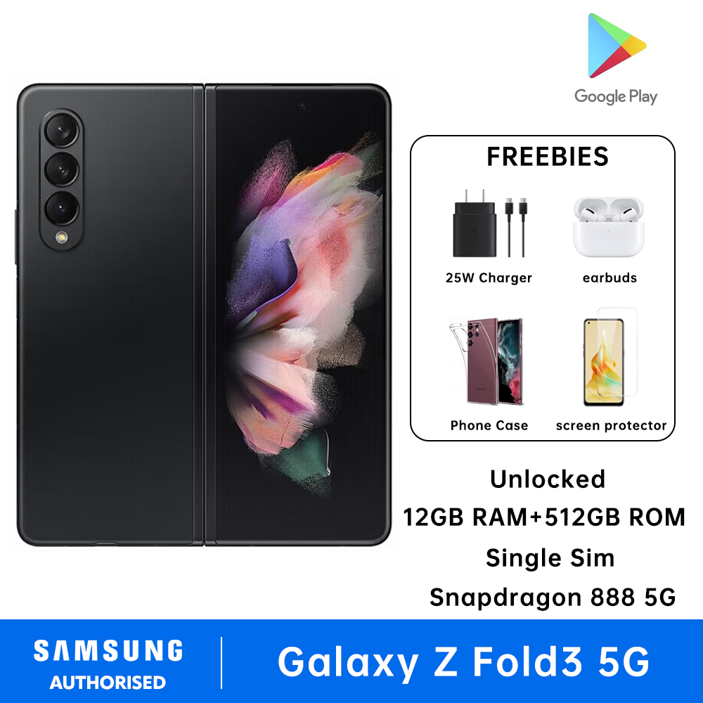 Samsung Galaxy Z Fold3 5G Smartphones 12GB RAM + 512GB ROM 7.6" Foldable AMOLED NFC Snapdragon 888 Original Cell Phone US Version Presyo 33,999 Piso*Libreng Shipping