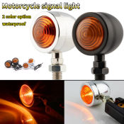 Amber Bullet Turn Signal Lights for Motorcycles - 1 Pair