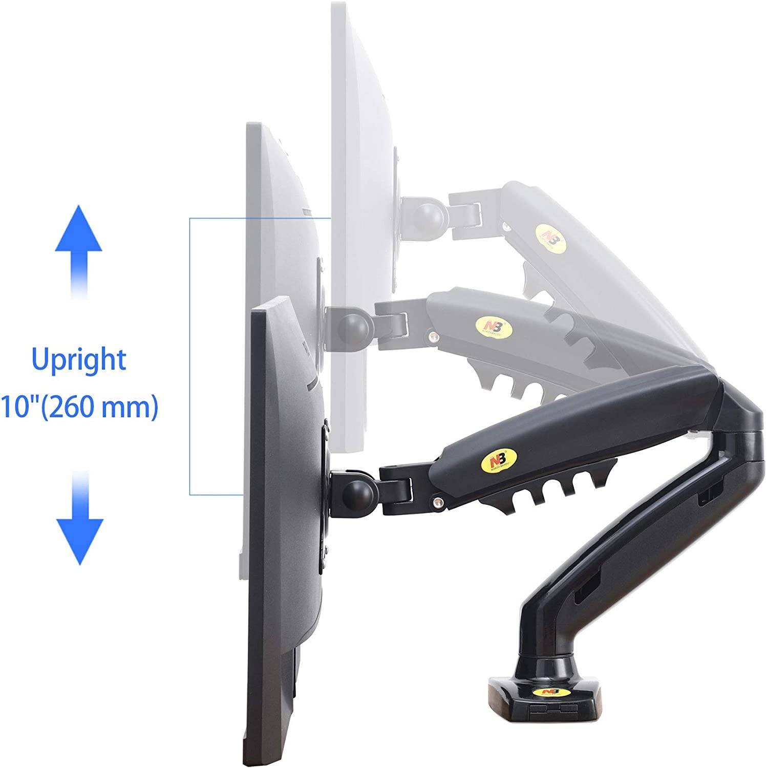 Soporte Dos Brazo Monitor Doble North Bayou F160 17 A 27 Color