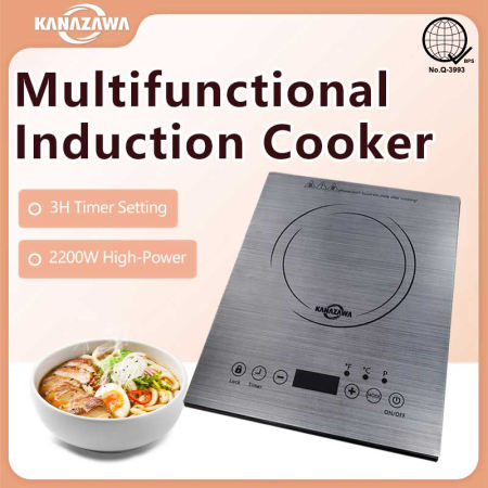 KANAZAWA 2200W Induction Cooker with Touch Screen and Child Lock