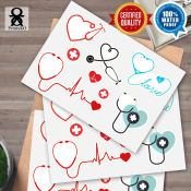 High Quality Waterproof Vinyl Sticker with Doctor - Stethoscope Design