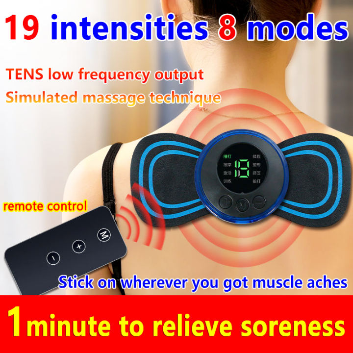 Portable Pocket Massage Pad - Low Frequency Pulse Massage Instrument For  Cervical Spine Leg Waist Back, 8 Modes Mini Massager For Muscle Relaxation  And Back Massage - Temu