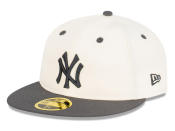 New York Yankees Mlb Cooperstown Subway Series Muted Chrome White Graphite 59FIFTY Retro Crown Fitted Cap