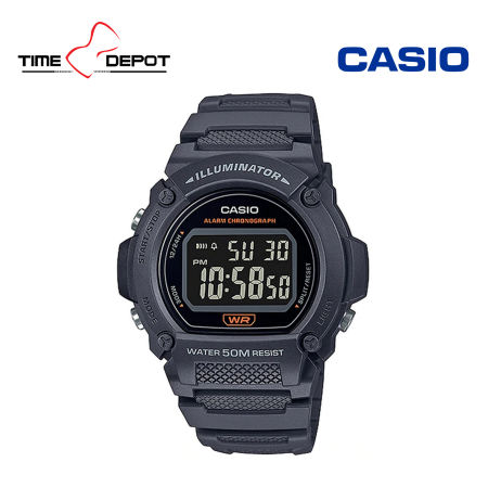 Casio Digital Gray Resin Strap Watch for Men