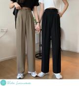 High Waist Wide Leg Pants - 