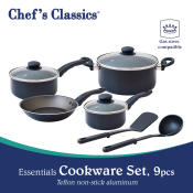 Chef's Classics Essentials Non-Stick Cookware Set, 9pcs