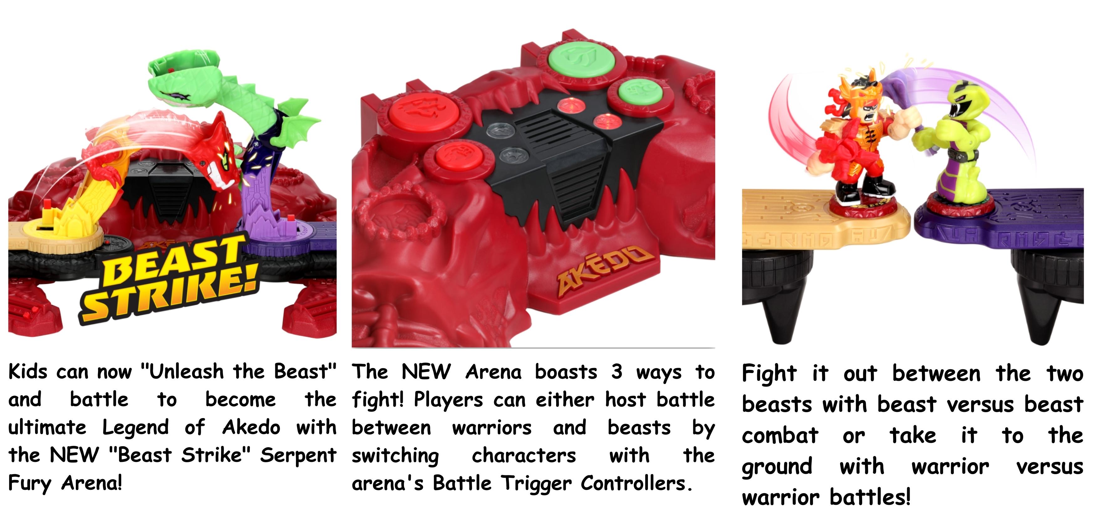 Legends of Akedo Beast Strike Serpent Fury Arena Playset
