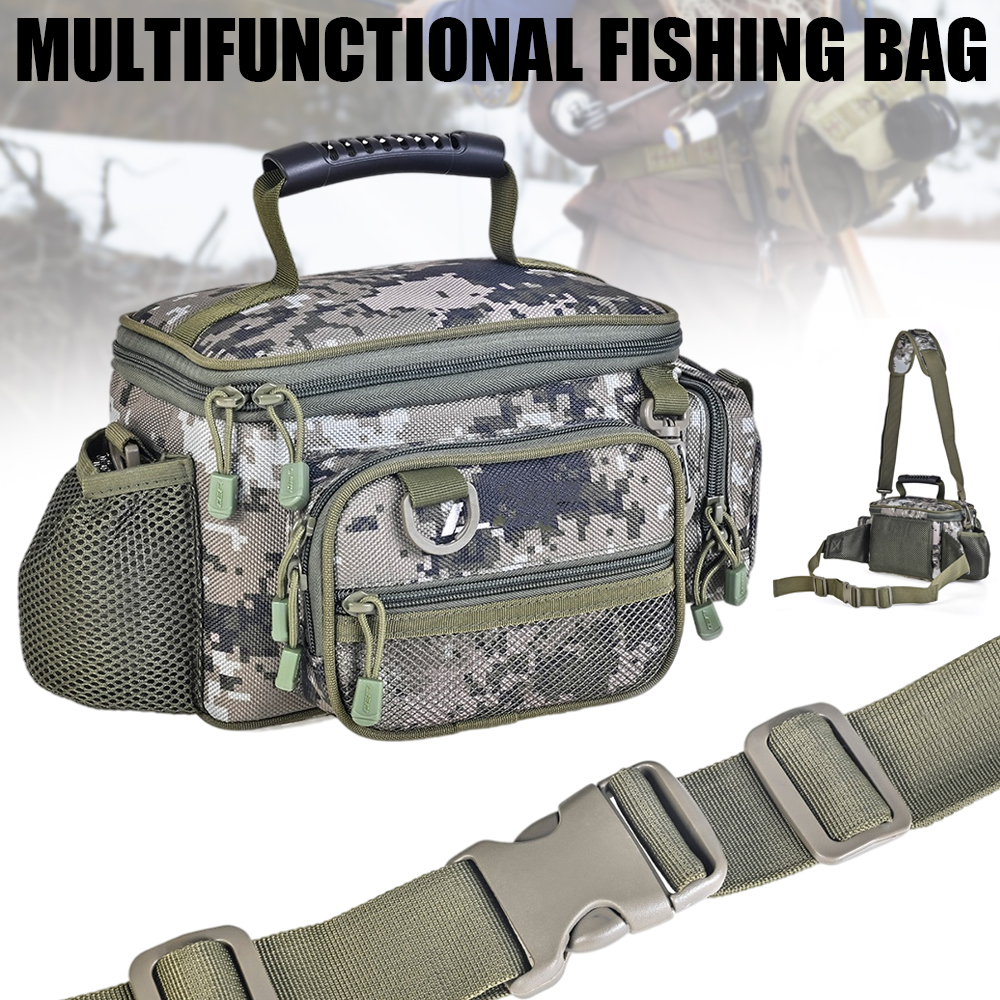 Multifunctional 4.8L Camouflage Fishing Bag Portable Waterproof