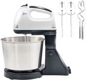 7-Speed Electric Hand Mixer with Bowl - 