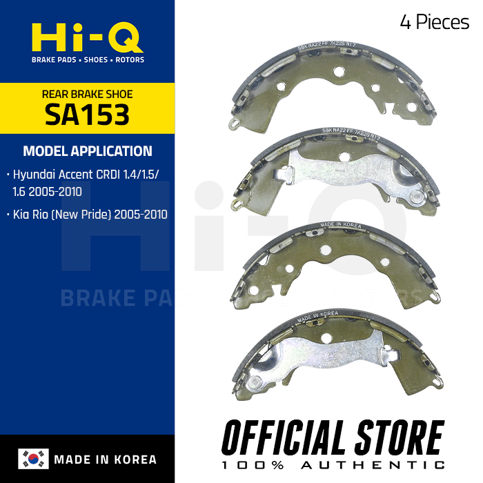 Brake Drum Duraplusプレミアムブレーキドラムシューズ[リア]フィット0305 KIA RIO 4ホイールABS