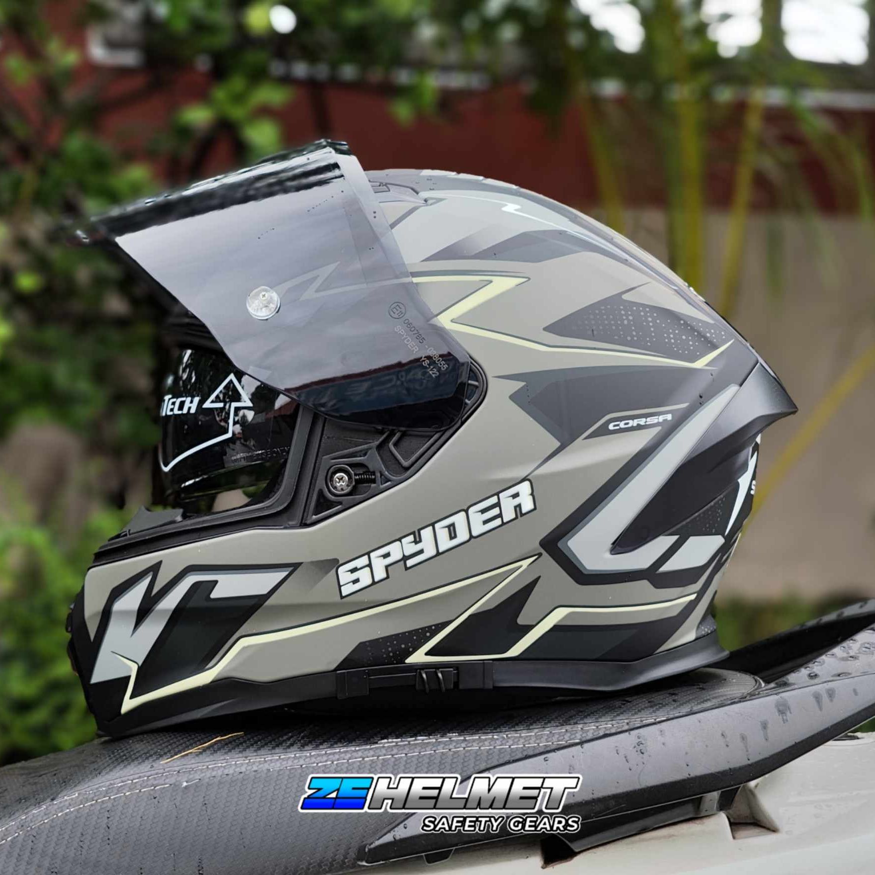 SPYDER CORSA S7 HUNTER (Matte Black/Army Green) Full Face Dual