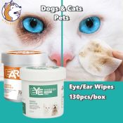 Pet Eye Wet Wipes with Aloe - 130PCS/Box