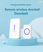 Self-Powered Waterproof Wireless Doorbell with 61 Ringtone Options