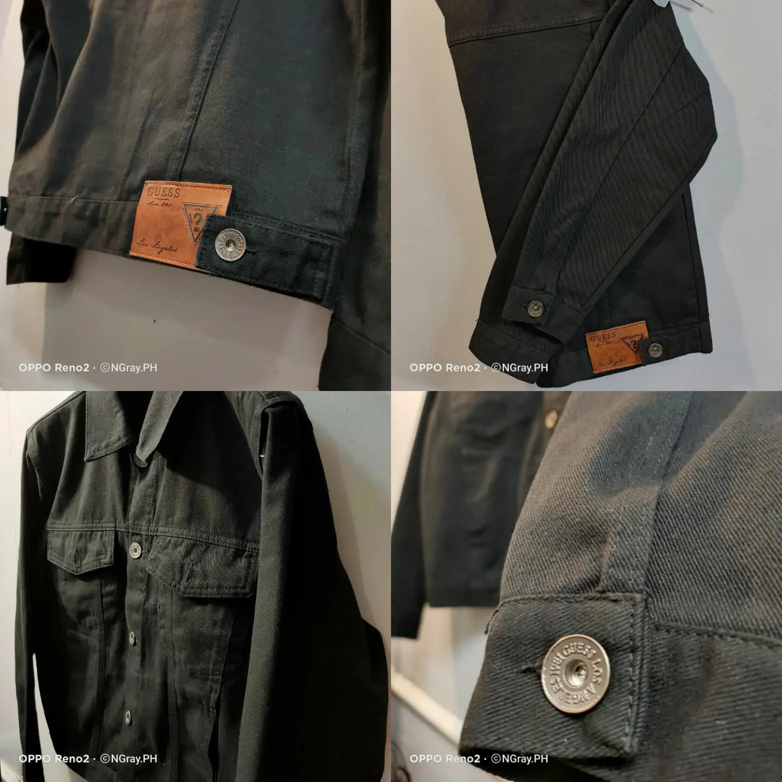 guess black denim jacket