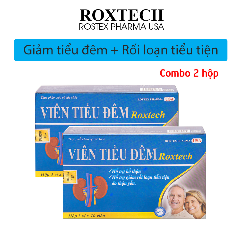 Combo 2 hộp Viên tiểu đêm Roxtech giúp bổ thận, giảm tiểu đêm