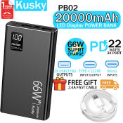 Kusky PB02 20,000mAh Powerbank - Fast Charging Portable Charger