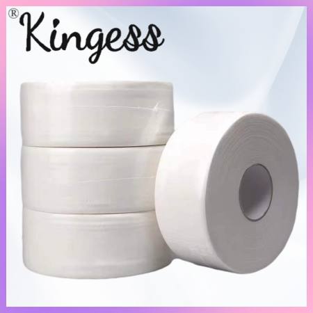 Kingess 4-Ply Virgin Pulp Jumbo Toilet Tissue Roll