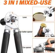 3-in-1 Cordless Stainless Steel Tin Opener by 