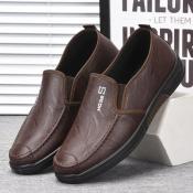 G.S Men's Classic Retro Slip-On Leather Shoes
