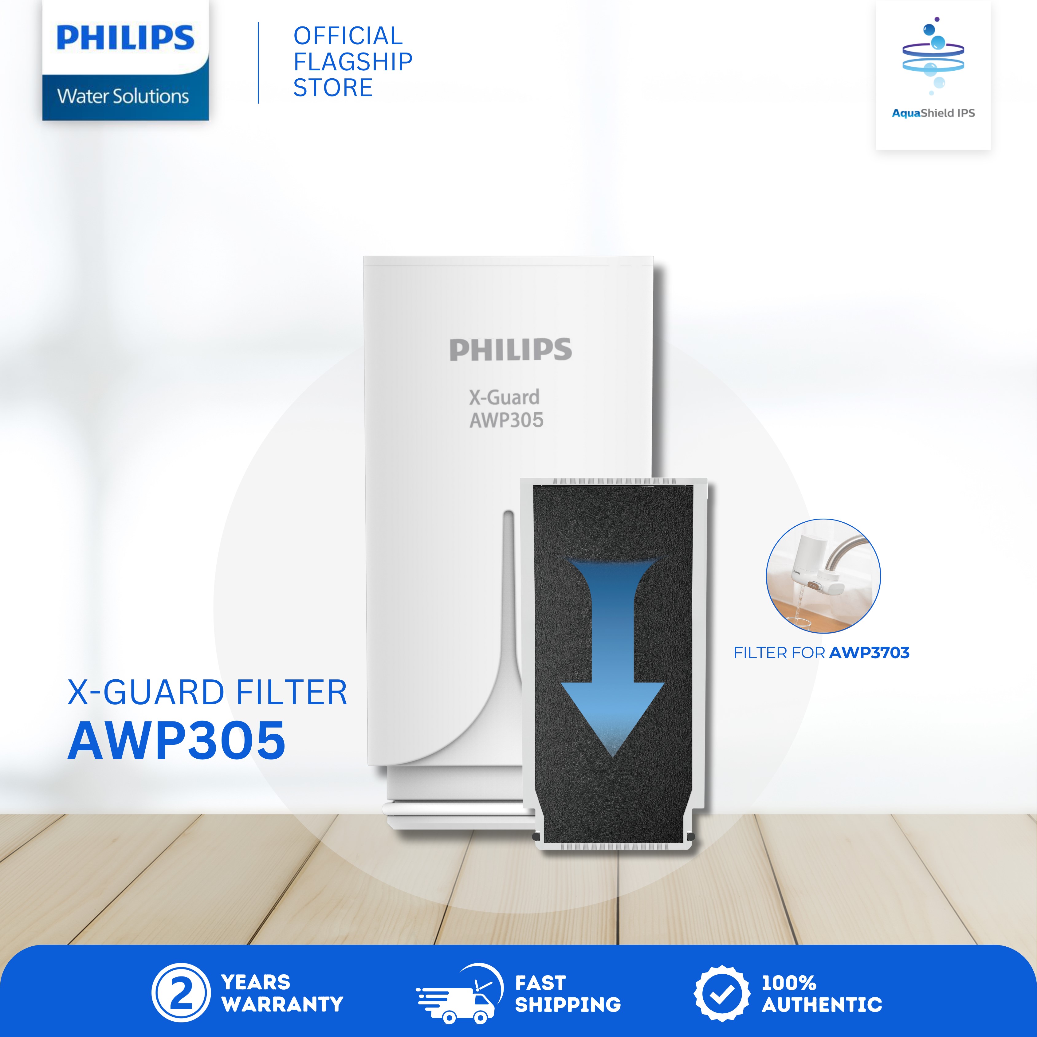 Philips AWP17510 Philips Shower Filter/Water Filter, Replacement Cartridge, Replacement Filter, Replacement Cartridge