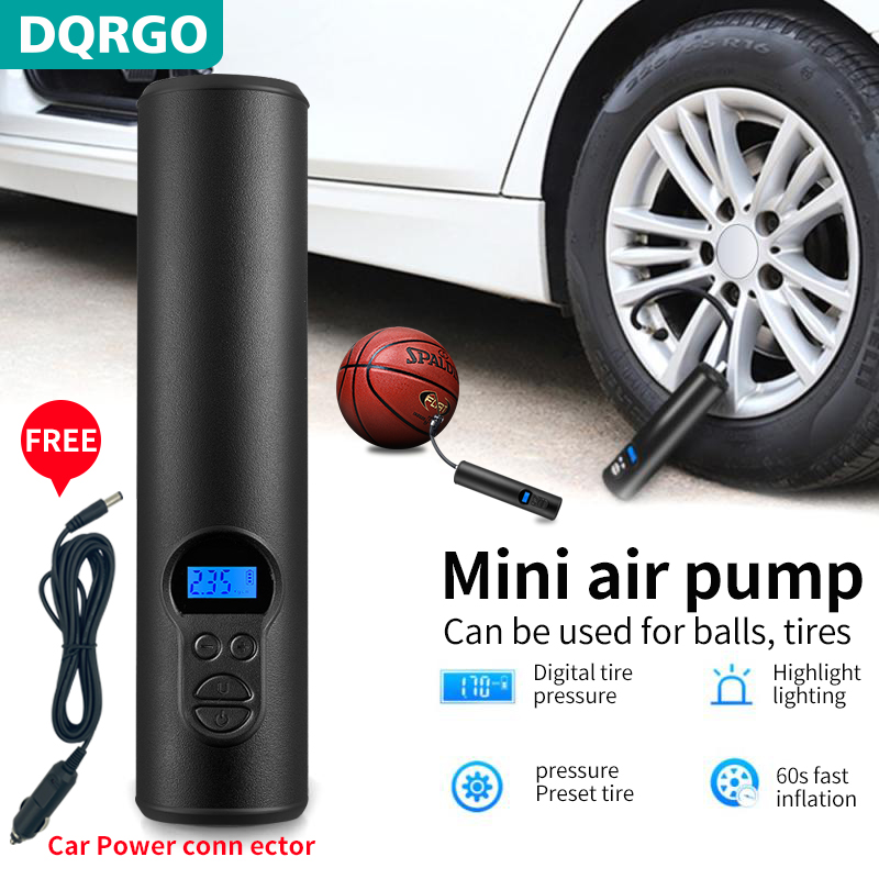 Swim Rings and Bicycles Motorbikes DC 12 Volt Portable Air Compressor Mini Tire Inflator Electric Air Pump with Pressure Digital Display for Cars Balls 